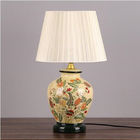 Vintage Retro Country Chinese Porcelain Ceramic Fabric E27 Dimmer Table porcelain lamp(WH-MTB-107)