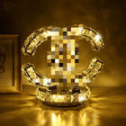 Crystal Table Lamp Bedroom Crystal Bedside Lamp Round LED Decorative Table Lamp(WH-MTB-126)