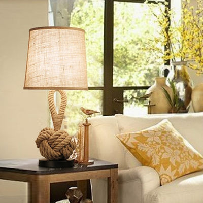 E27 Night Table Lamps For Living Room Bedroom Hemp Rope Table Lamp(WH-MTB-141)