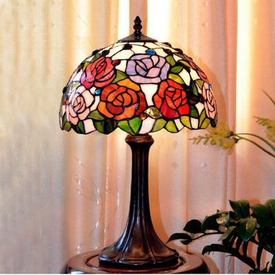 Art Deco Decorative Elephant Stained Glass Edison Bedside Tiffany lamp(WH-TTB-03)