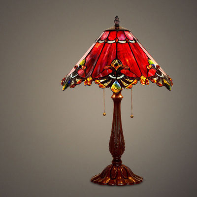 Art Deco Stained Glass Tiffanylamp Bed side Large Vintage Luxury Table Lamp(WH-TTB-06)