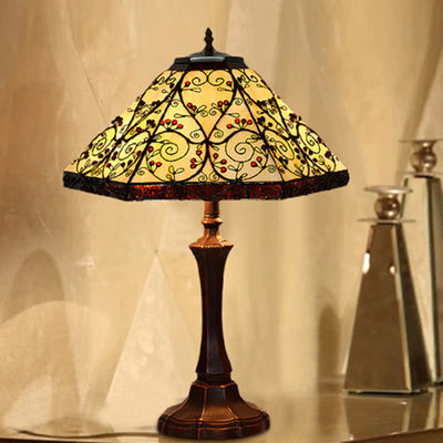 Tiffany American retro living room table lamp luxury home tiffany table lamp(WH-TTB-09)