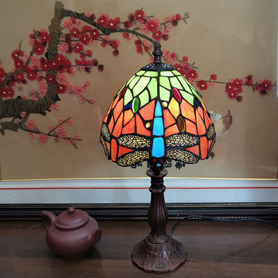 20CM Tiffany Table Lamp E27 AC85-265V Dragonfly Style Bedroom Bedside Lamp(WH-TTB-19)