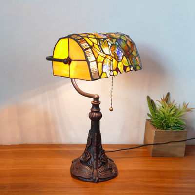 Tiffany Table Lamp American Retro Bank Light E27 Green table lamp(WH-TTB-20)