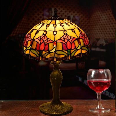 30CM Tiffany Table Lamp Aolly Base Bedroom Bedside Light(WH-TTB-21)