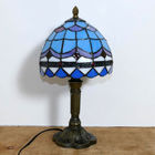Tiffany Table Lamp 20cm Lamp Shape Resin Base E27 Bedroom Bedside Lamp(WH-TTB-25)