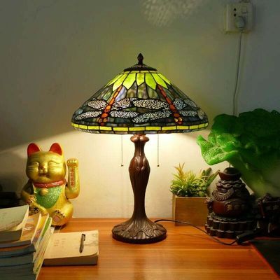 40cm Tiffany Table Lamp E27 Dragonfly Style Bedroom Bedside Lamp(WH-TTB-26)