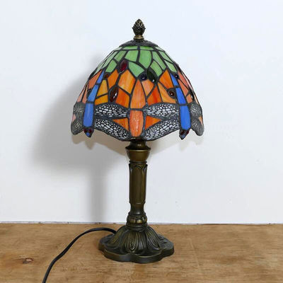 20CM Tiffany Table Lamp E27 Dragonfly Style Resin Base Lamp Creative Fashion Retro Table Lamp(WH-TTB-28)