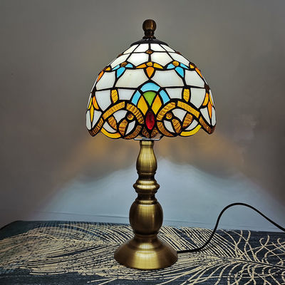 Tiffany Table Lamp E27 AC85-265V Aolly Base Lighting Creative Retro Table Lamp(WH-TTB-33)