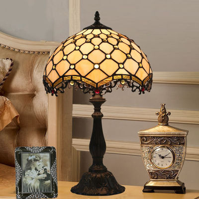 30CM Tiffany Table Lamp American Simple Bedroom Retro Bedside Light(WH-TTB-42)