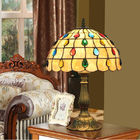 Tiffany Table Lamp 30cm Colored Bead Lampshape Bedroom Bedside Lamp Creative Fashion Adjustable Light Retro Table Lamps(