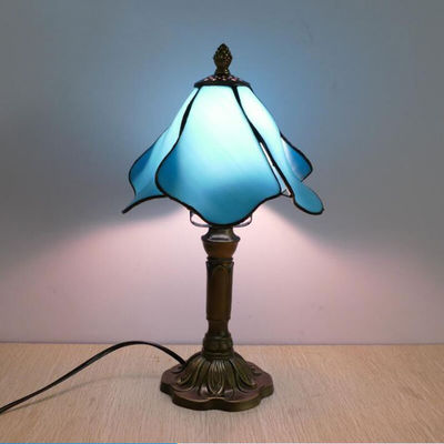 20CM Tiffany Table Lamp E27 Petal Lampshade Bedroom Bedside Lamp(WH-TTB-45)