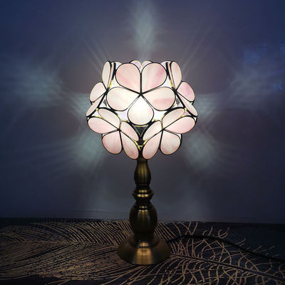 Glass Lampshade Table Lamp Flower Lampshape E27 Bedroom vintage table lamp(WH-TTB-63)