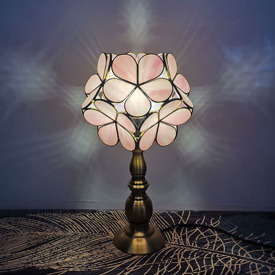 Glass Lampshade Table Lamp Flower Lampshape E27 Bedroom vintage table lamp(WH-TTB-63)