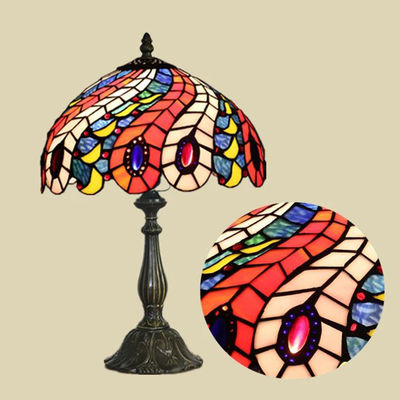 Tiffany Table Lamp E27 European Retro Creative Bedside Light Tiffany lamp on the table(WH-TTB-65)