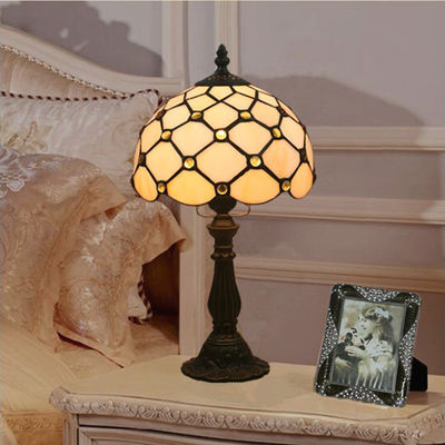 Tiffany Table Lamp 20cm Aolly Base E27 Bedroom coffee table decor Lamp(WH-TTB-60)