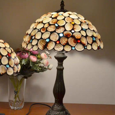 Tiffany Table Lamp Shell Handmade Decorative Lamp AC85-265V bed side table lamp(WH-TTB-72)