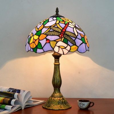 30CM Tiffany Table Lamp Aolly Base Bedroom Bedside luxury lamp(WH-TTB-73)