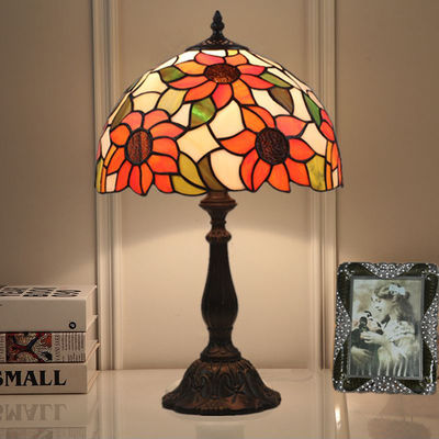 Tiffany Table Lamp Sun Flower Lampshape Bedroom study table lamp(WH-TTB-74)