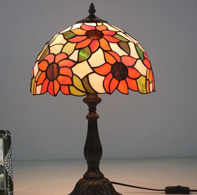 Tiffany Table Lamp Sun Flower Lampshape Bedroom study table lamp(WH-TTB-74)