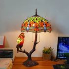New Tiffany Table Lamp Dragonfly Parrot Lampshade Lighting table lamp loft(WH-TTB-81)