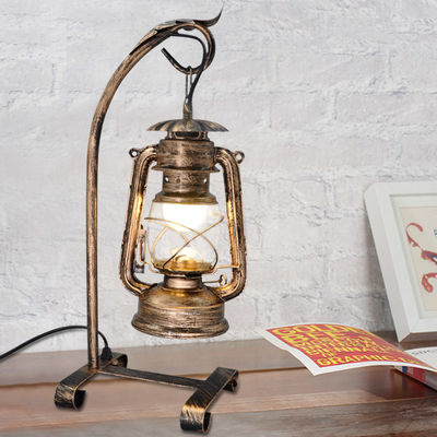 American Vintage Candle Table Light with Plug,Old Design Kerosene Lamp(WH-VTB-01)