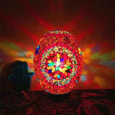 Vintage Lucky Egg Turkish Mosaic LED Children's Night table lamp(WH-VTB-07)