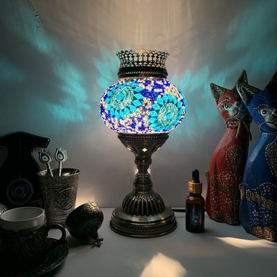 Turkish mosaic aroma table Lamp vintage art deco Handcrafted Moroccan Table Lamp(WH-VTB-10)