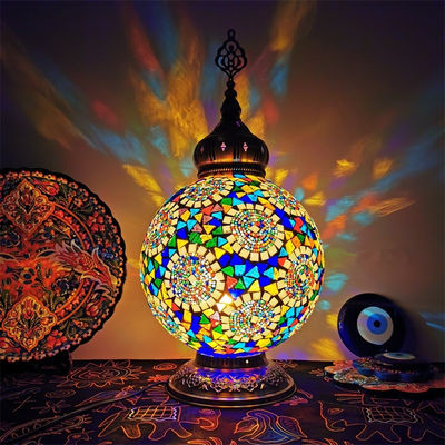 Big Size Turkish mosaic table Lamp vintage art deco Handcrafted table lamp(WH-VTB-12)