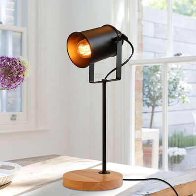 American Table Lamp ASCELINA Vintage Loft Wooden Led Desk Lamp(WH-VTB-35)