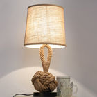 American Table Lamp retro rope cloth loft art bedside lamp bedroom rope table light(WH-VTB-33)