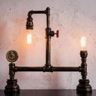 Industrial vintage light black silver copper rustic industrial bedside table lamp(WH-VTB-31)