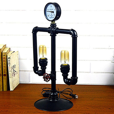 Industrial loft table light iron water pipe table lamp robot decoration steam edison table lamp(WH-VTB-30)