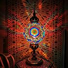 Mosaic Table Lamp Mediterranean Turkish Style Bedroom Study bulb table lamp(WH-VTB-17)