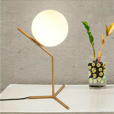 Modern Table Light 5W LED lamp creative White glass lampshade IC T1 High Table Lamp(WH-MTB-148)