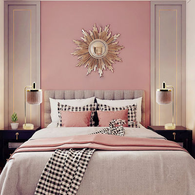 Creative Golden Plated Iron Base with Pink Tassel Silk Fringe Table lamp(WH-MTB-158)