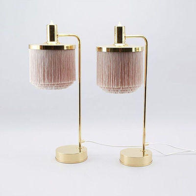 Creative Golden Plated Iron Base with Pink Tassel Silk Fringe Table lamp(WH-MTB-158)