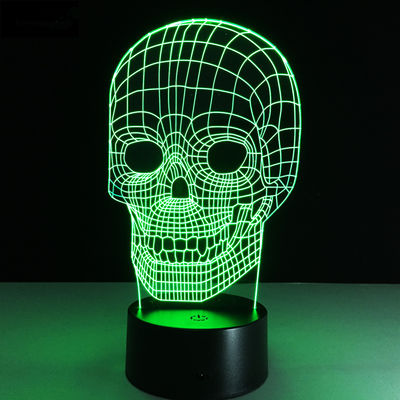 Amazing 3D Illusion Light Night Light Skull LED Table Lamp(WH-MTB-196)