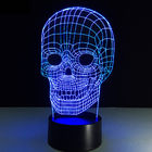 Amazing 3D Illusion Light Night Light Skull LED Table Lamp(WH-MTB-196)