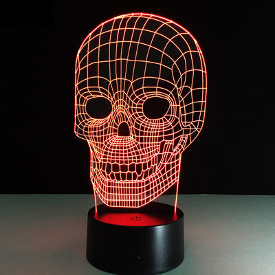 Amazing 3D Illusion Light Night Light Skull LED Table Lamp(WH-MTB-196)