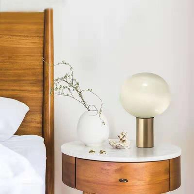 Nordic Modern Glass Ball Metal Matte Laguna Table Lamp(WH-MTB-199)