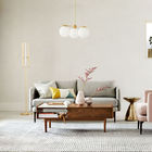Gold minimalist LED floor lamp living room vertical wrought iron lights multi-head Strip design LED lighting(WH-MFL-40)