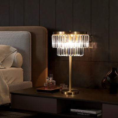 Crystal Table Lamp Floor Lamp Light Luxury Modern Creative Lighting Living room Bedroom Gold Floor lamp(WH-MFL-80)