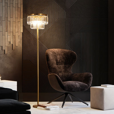 Crystal Table Lamp Floor Lamp Light Luxury Modern Creative Lighting Living room Bedroom Gold Floor lamp(WH-MFL-80)