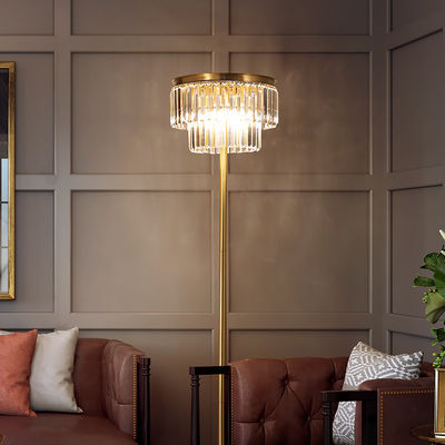 Crystal Table Lamp Floor Lamp Light Luxury Modern Creative Lighting Living room Bedroom Gold Floor lamp(WH-MFL-80)