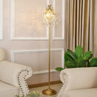 Nordic Luxury Crystals Floor Lamps LED Gold Table Lights Free Standing Lamps for Living Room Europ Floor lamp(WH-MFL-88)