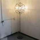 Round Crystal Elegant Retro type iron floor lamp and crystal black floor lamp(WH-VFL-08)