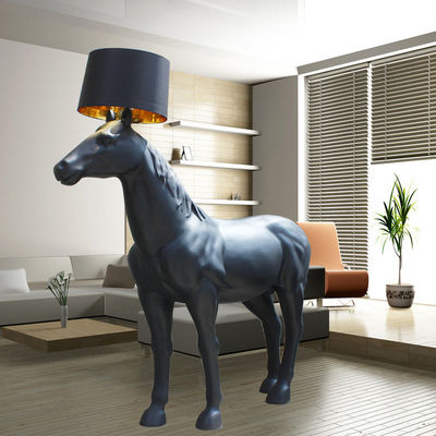 High quality nordic industrial custom e27 bulb metal Hourse tall standing floor lamp(WH-VFL-14)