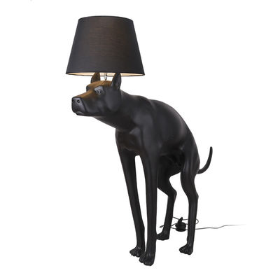 Contemporary dog floor lamp resin black dog animal scandinavian floor lamp(WH-VFL-15)