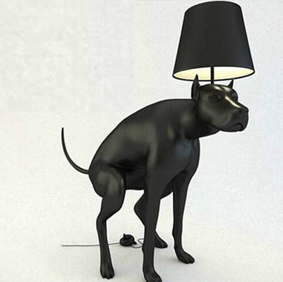 Contemporary dog floor lamp resin black dog animal scandinavian floor lamp(WH-VFL-15)